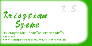 krisztian szepe business card